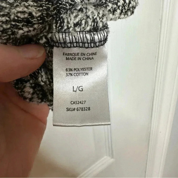 Candy Couture Sweater Heathered Black & White Size Large - Picture 8 of 16